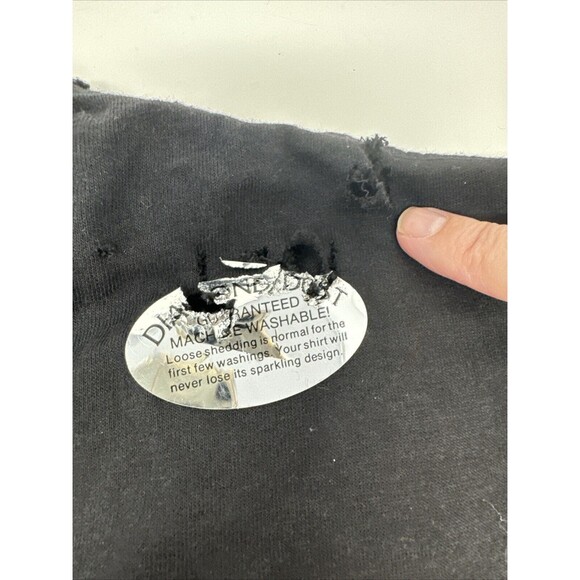 VTG DOLLY PARTON T-SHIRT MADE IN USA DIAMOND DUST VINTAGE MEDIUM Damage Read - Picture 11 of 16